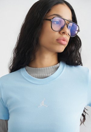 TEE - T-shirt basique - psychic blue/white