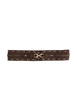 Next WIDE STUDDED CORSET BELT - Taljebælter - chocolate brown