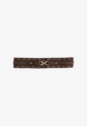 Next WIDE STUDDED CORSET BELT - Taljebælter - chocolate brown