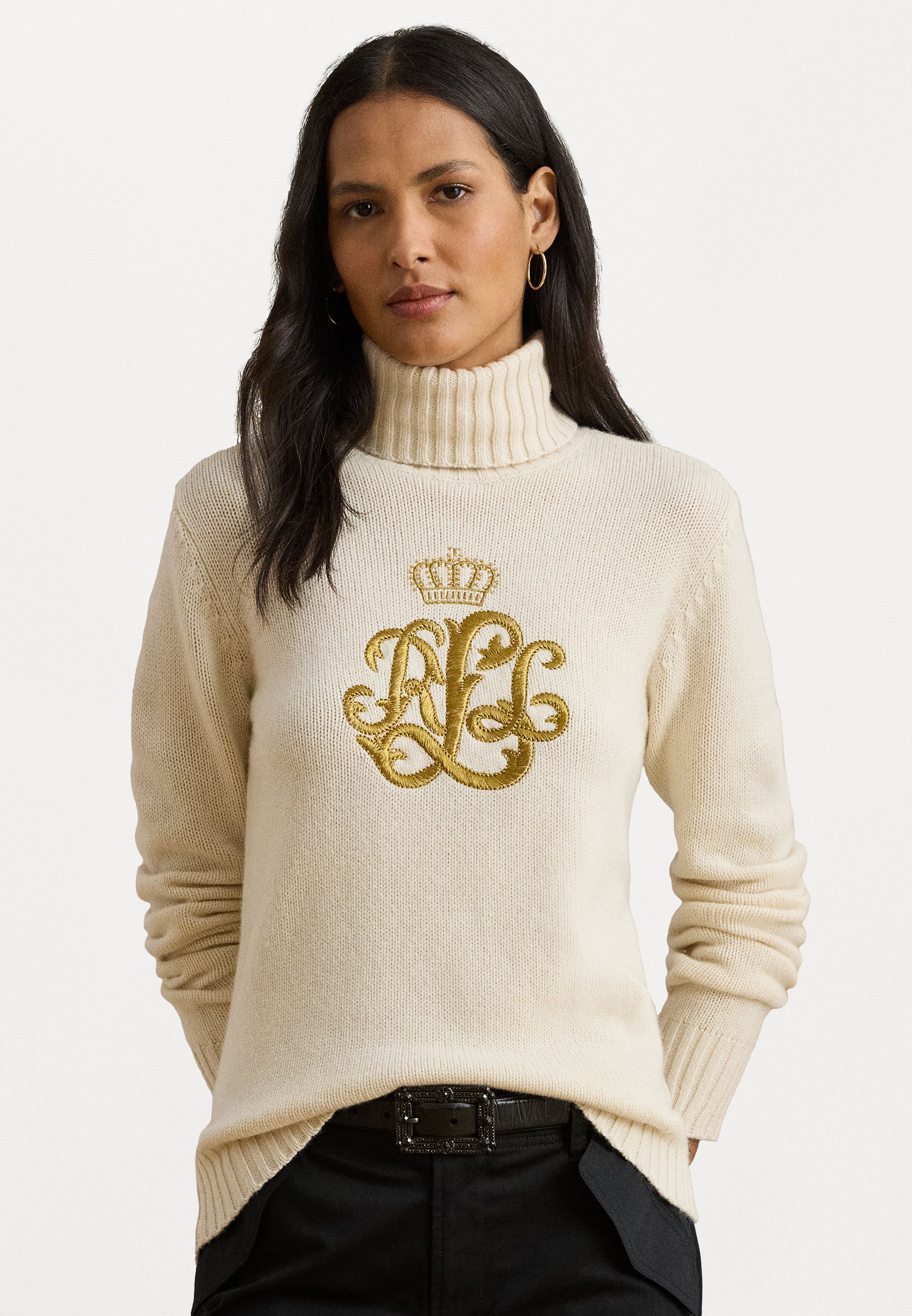 Lauren Ralph Lauren BLEND TURTLENECK - Jumper - mascarpone cream