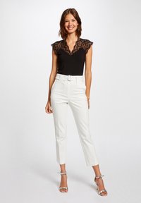Morgan SHORT SLEEVED  WITH LACE - Blouse - black