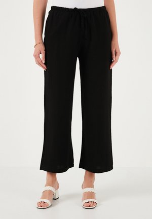 LELA REGULAR FIT - Trousers - black