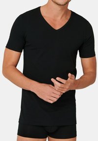 Schiesser 4ER-PACK - Maglietta intima - schwarz