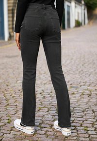 Next COSY BRUSHED  - Džíny Bootcut - washed black