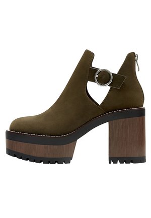 Bottines à talons hauts - khaki