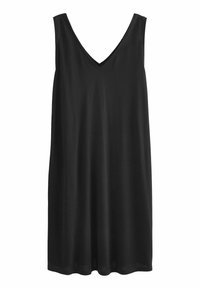 Next SLOUCH MIDI AND SLEEVELESS V-NECK REGULAR FIT - Rochie din jerseu - black