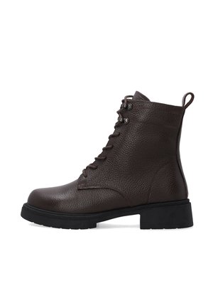 Šněrovací kotníkové boty - dark brown