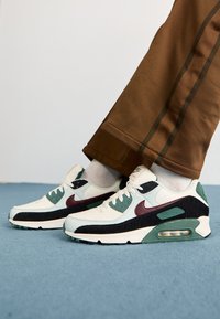 Nike Sportswear AIR MAX 90 PRM  - Sneakers - phantom/burgundy crush/vintage green/black/light silver