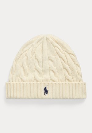 Polo Ralph Lauren, CABLE-KNIT WOOL-CASHMERE BEANIE UNISEX - Bonnet - off-white