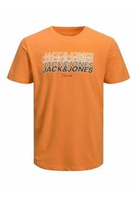 Jack & Jones JORBRADY TEE CREW NECK - Camiseta estampada - sun orange
