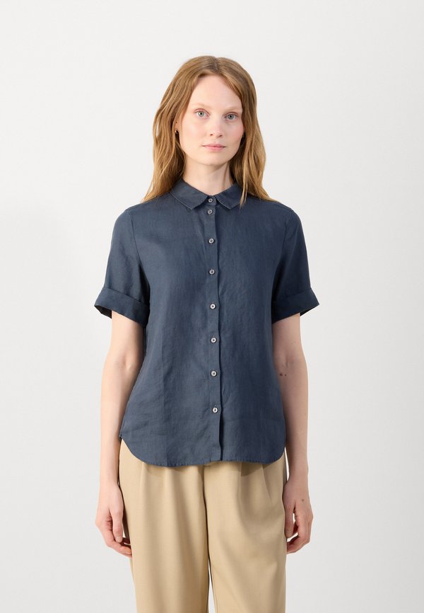 BLOUSE REGULAR FIT SHORT SLEEVE SOLID - Button-down blouse3