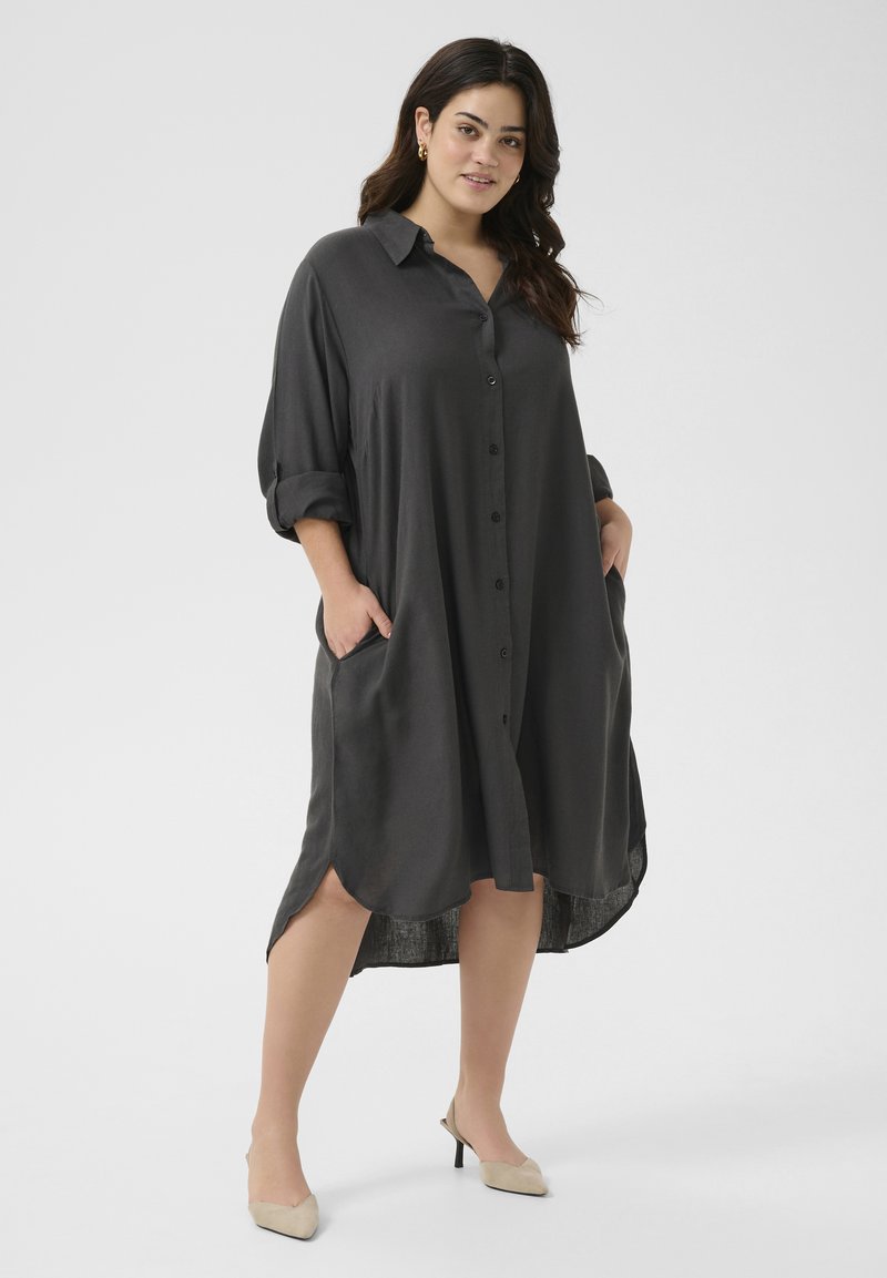 Kaffe Curve - KCMILLE - Shirt dress - black oyster, Enlarge