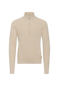 Matinique Stickad tröja - mottled light yellow