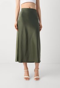 Lindex MARIA - Jupe trapèze - dark dusty khaki