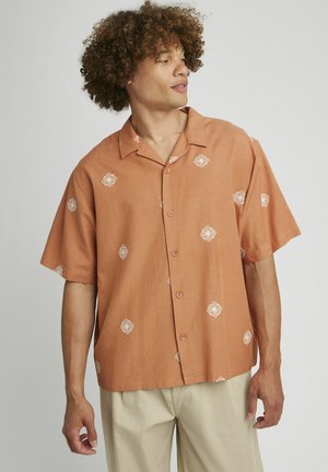 MANCHES COURTES BRODÉE - Chemise - orange