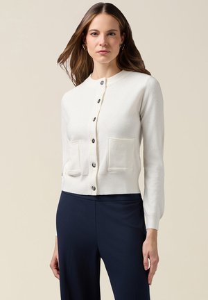 CON MICRO PAILLETTES - Cardigan - bianco