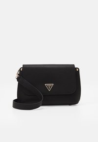 Guess - MERIDIAN FLAP CROSSBODY - Olkalaukku - black Pienoiskuva 1