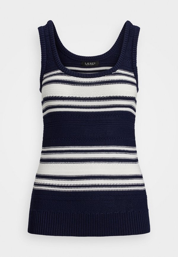 STRIPED COTTON BLEND SWEATER TANK TOP - Top3