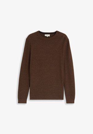 TOM TAILOR, MOULINE STRUCTURED CREW NECK KNIT - Jersey de punto - mouline camel navy