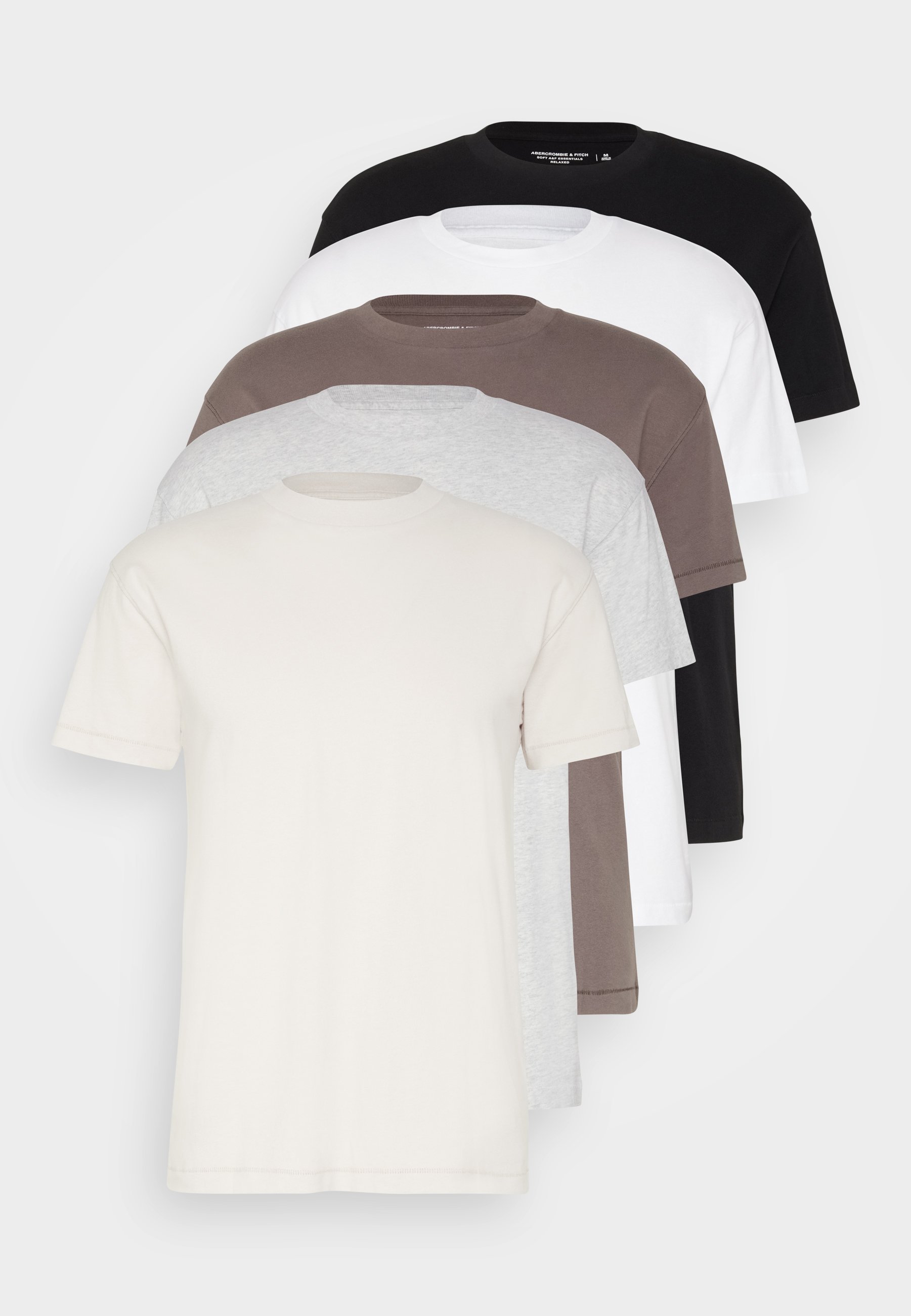 White beige grey black t-shirt
