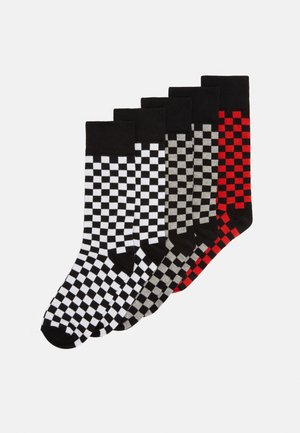 CHECK SOCKS 5PACK - Strømper - black/heathergrey/white