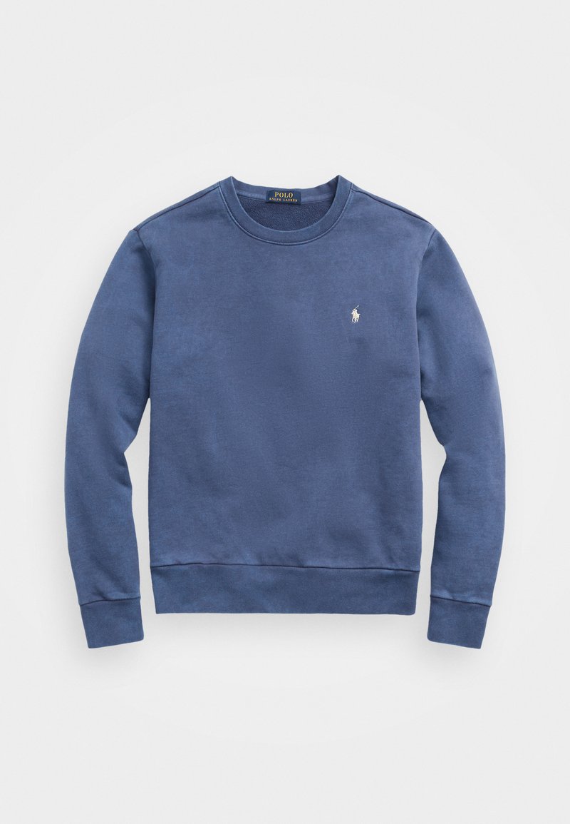 navy blue polo sweatshirt