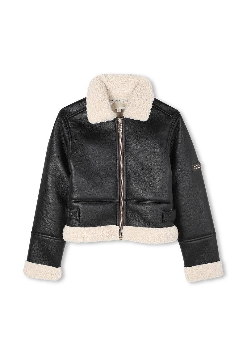 Michael Kors Kids Fleecejas bruin Michael Kors Kids Fleecejas bruin
