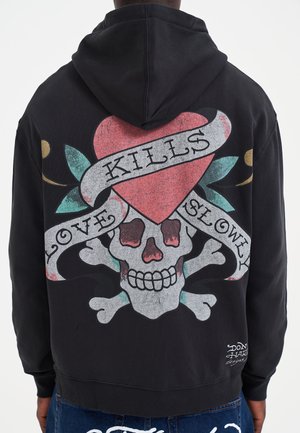 Ed Hardy LOVE KILLS SLOWLY - Zip-up sweatshirt - black