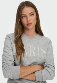 JDY JDYPARIS EMB NOOS - Mikina - light grey melange