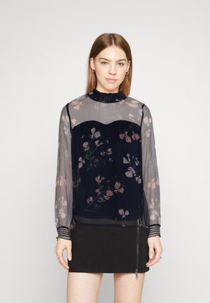 Vero Moda VMMARYA HIGHNECK - Blouse - navy blazer/hallie