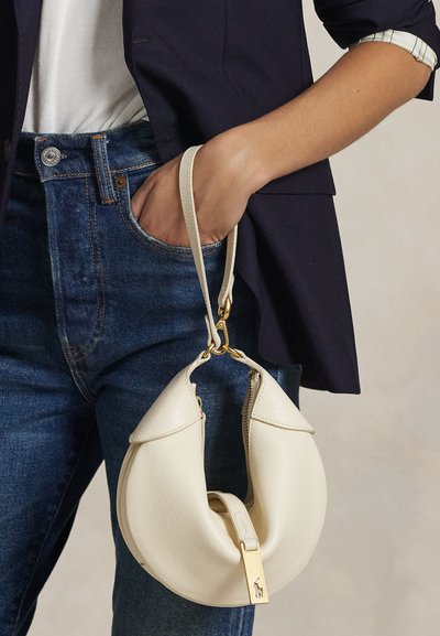 Polo Ralph Lauren POLO ID LEATHER MINI SHOULDER BAG - Borsa a mano - ivory