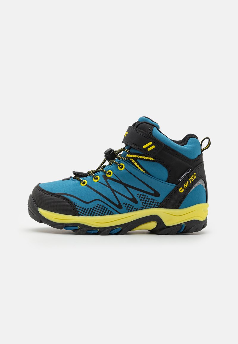 HI-TEC - BLACKOUT MID WP JR UNISEX - Hiking shoes - blue/black/yellow, Enlarge