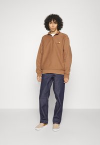 Carhartt WIP HALF ZIP AMERICAN SCRIPT - Sweatshirt - hamilton brown