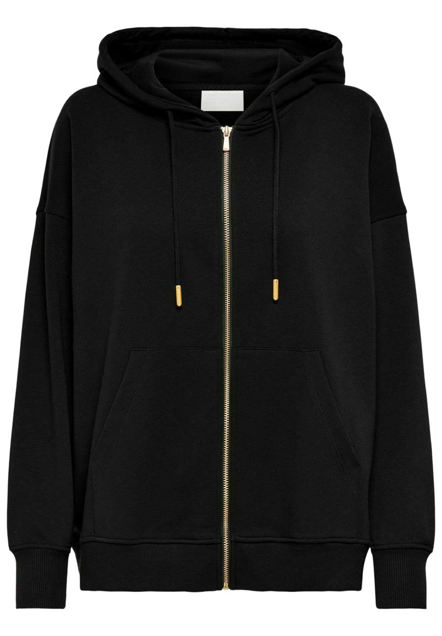 ONLY OVERSIZE - Sudadera con cremallera - black/negro - Zalando.es