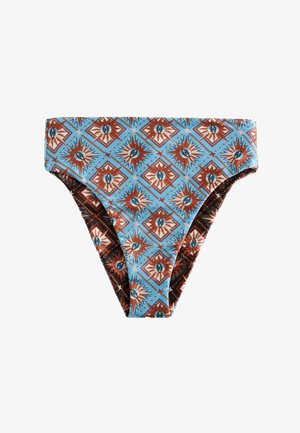 Never Fully Dressed, HIGH WAIST FIT - REVERSIBLE BRIEFS - Bikiinide alumine osa - blue brown