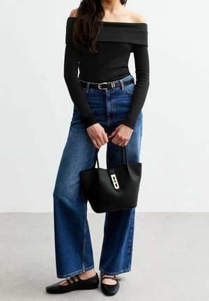 Langærmet T-shirt - black