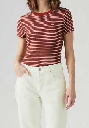 Jednoduché tričko - mottled red