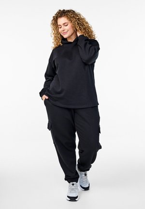 Kareiviško stiliaus kelnės - black