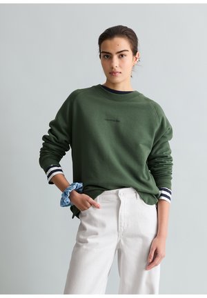 RAGLAN CHEST ARTWORK - Sweatshirt - turf green