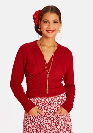 Antoine et Lili CACHE COEUR BOHÊME - Cardigan - rouge