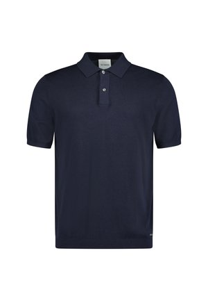 Navyblaues Poloshirt aus weichem Stoff. Mit kragen, kurzen Ärmeln und einer Dreiknopf-Leiste. Mit dezentem Logo-Detail.