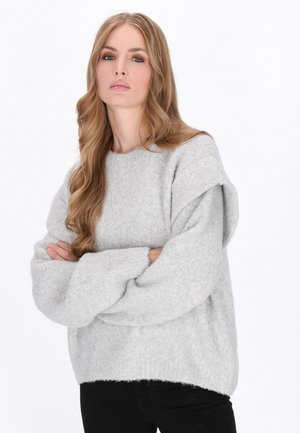 Striktrøje - grey melange