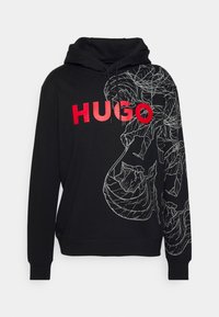 HUGO Felpa con cappuccio - black