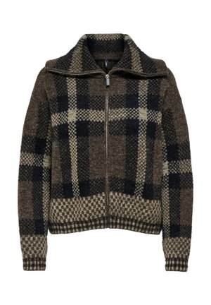ONLY, ONLMAROON LS ZIP COLLAR CARDIGAN KNT - Strickjacke - black