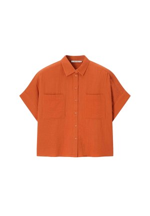 Sissy-Boy, SISSY-BOY MUSSELIN-BLUSE - ORANGE - Button-down blouse - dunkelorange