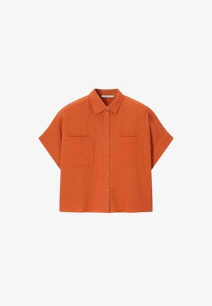 Sissy-Boy, SISSY-BOY MUSSELIN-BLUSE - ORANGE - Button-down blouse - dunkelorange
