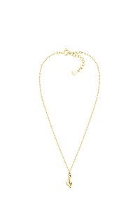 Goldkette mit einem Musiknoten-Anhänger, der eine glatte Textur und ein zartes Design aufweist. Mit einem verstellbaren Karabinerverschluss.