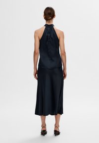 Selected Femme SLFLENA RACHELLE HALTER NECK - Top - dark sapphire