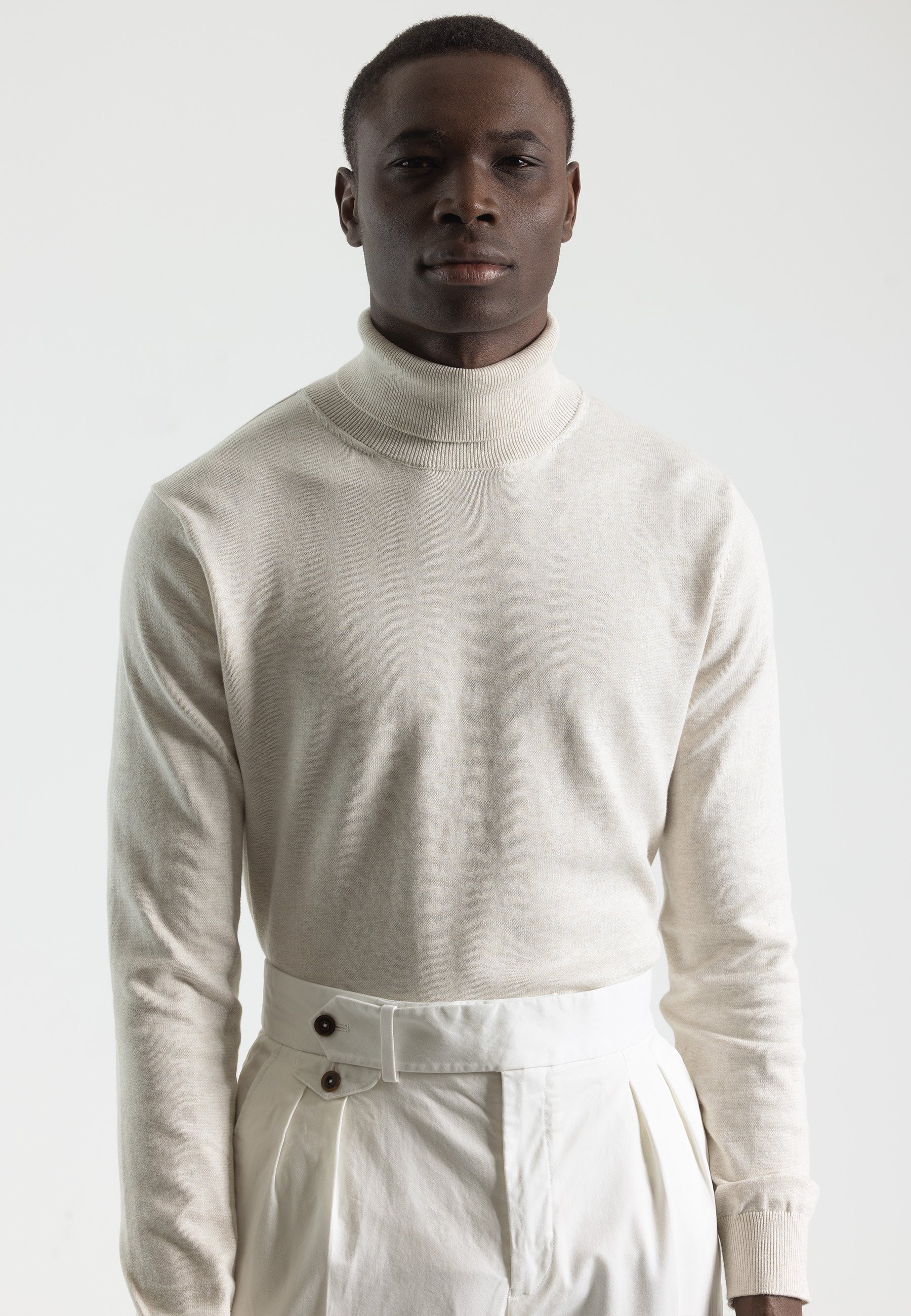 PuroEgo BÁSICO CISNE - Jersey de punto - marfil/blanco -