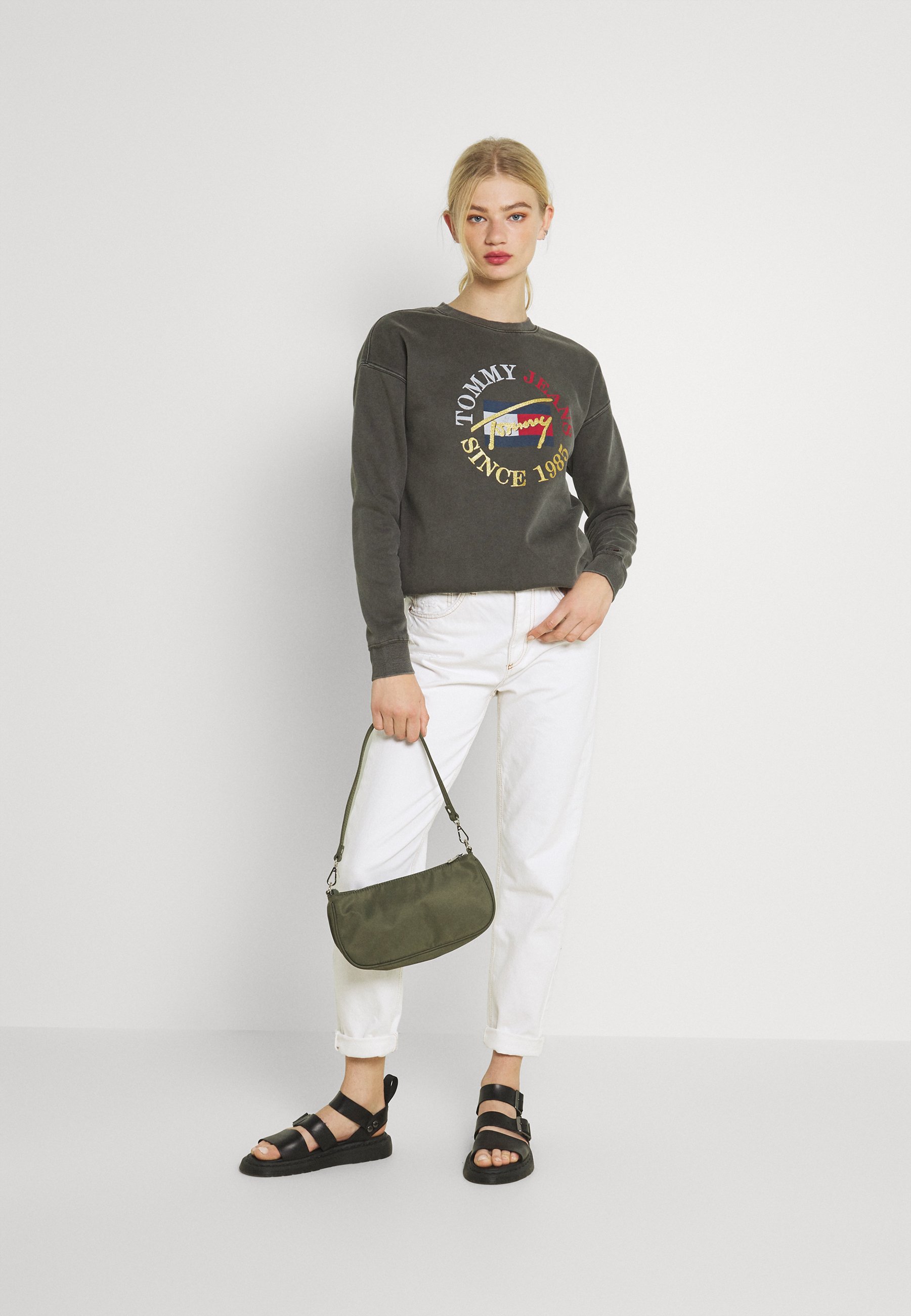 Tommy Jeans VINTAGE CREW - Sudadera - black/negro - Zalando.es